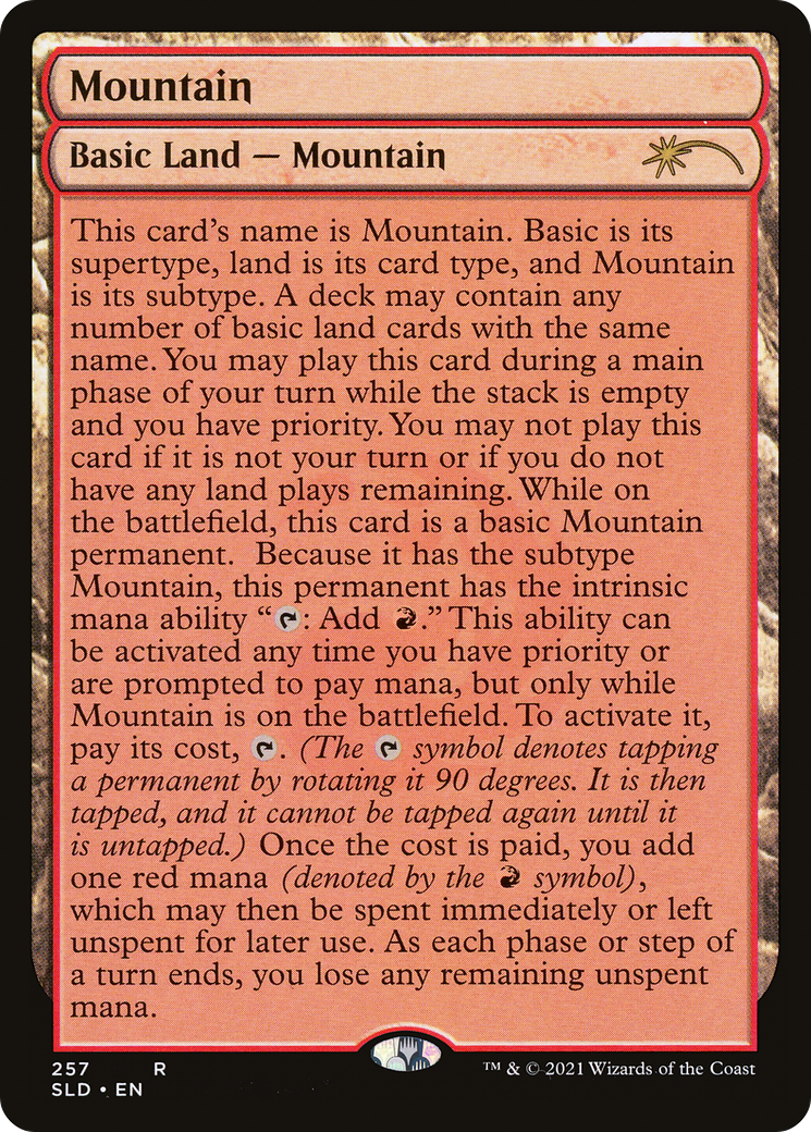 Mountain (257) (Full-Text Lands) (SLD-257) - Secret Lair Drop Foil