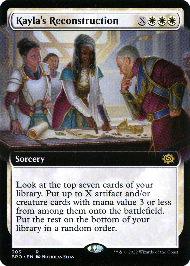 Kayla's Reconstruction (Extended Art) (BRO-303) - The Brothers' War: (Extended Art) Foil