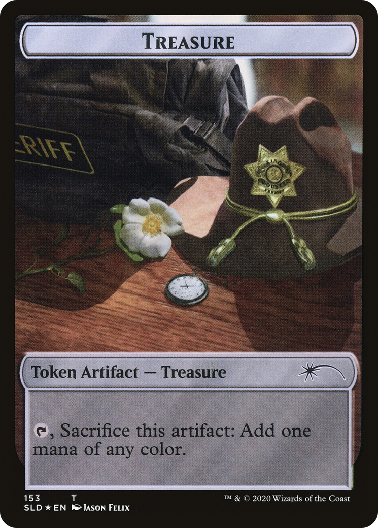 Treasure // Walker (Bicycle Girl) Double-sided Token (SLD-153) - Secret Lair Drop Foil