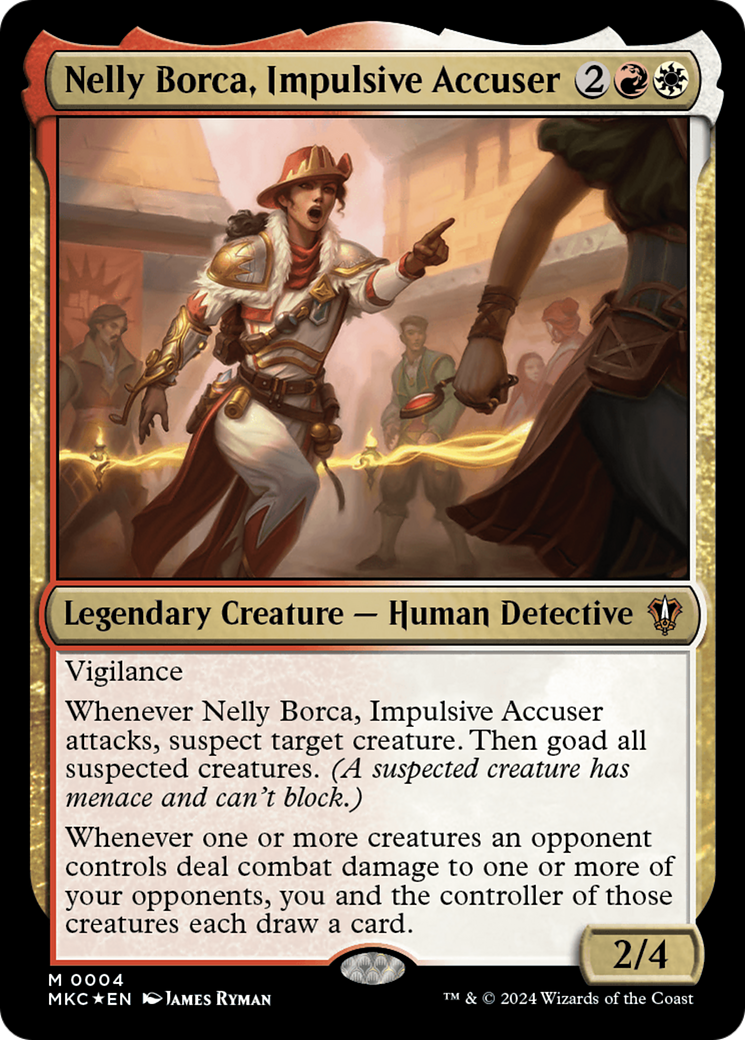 Nelly Borca, Impulsive Accuser (MKC-004) - Murders at Karlov Manor Commander Foil