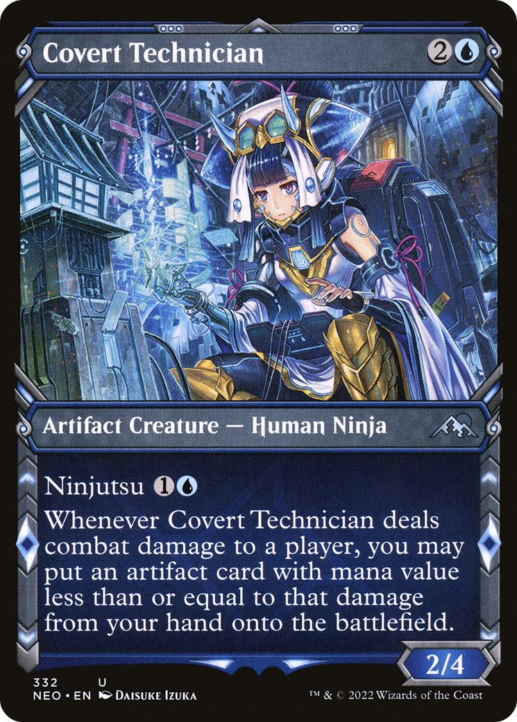 Covert Technician (Showcase) (NEO-332) - Kamigawa: Neon Dynasty: (Showcase)