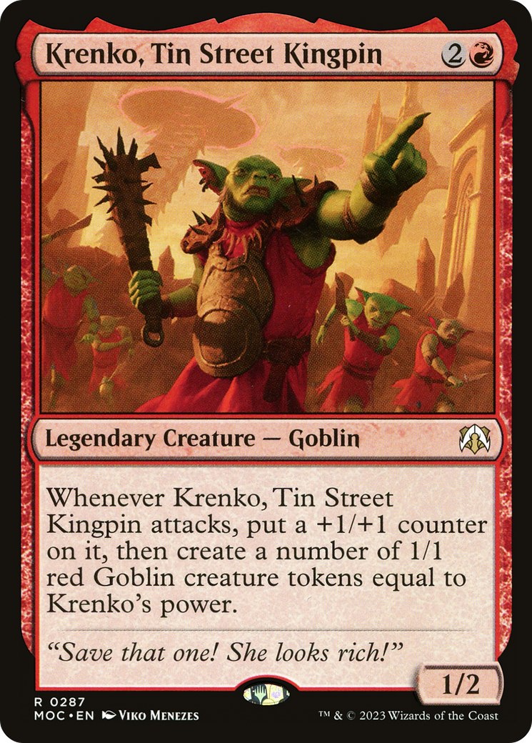 Krenko, Tin Street Kingpin (MOC-287) - March of the Machine Commander
