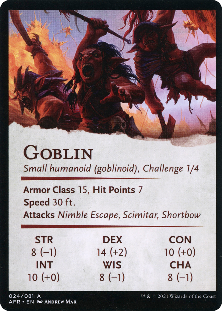 Swarming Goblins // Goblin (AAFR-024) - Adventures in the Forgotten Realms Art Series (Borderless) Foil
