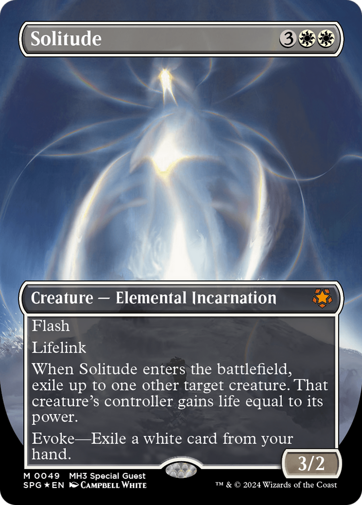 Solitude (Borderless) (Textured Foil) (SPG-049) - Special Guests (Borderless) Foil