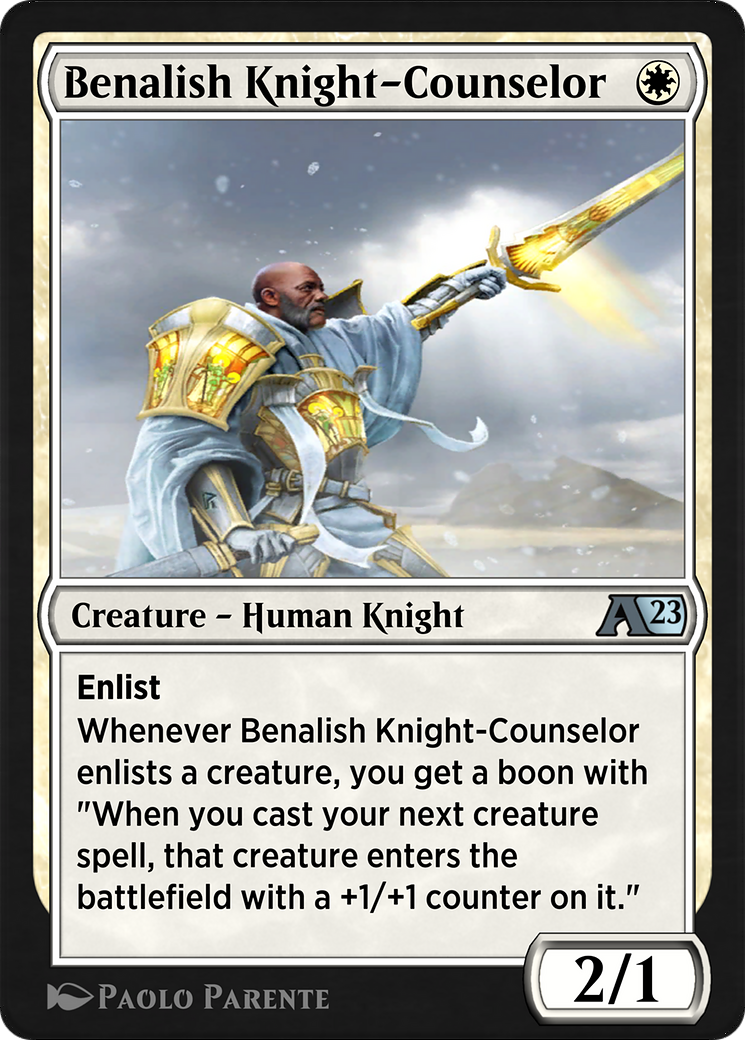 Benalish Knight-Counselor (YDMU-001) - Alchemy: Dominaria