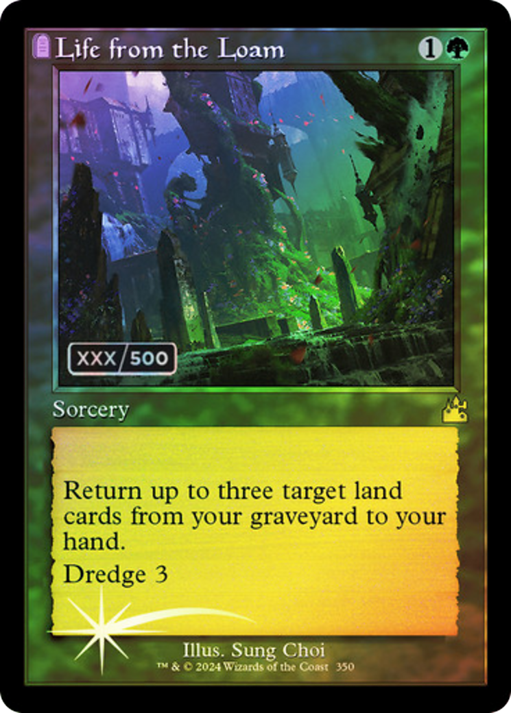 Life from the Loam (Retro Frame) (Serial Numbered) (RVR-350) - Ravnica Remastered: (tombstone) Foil