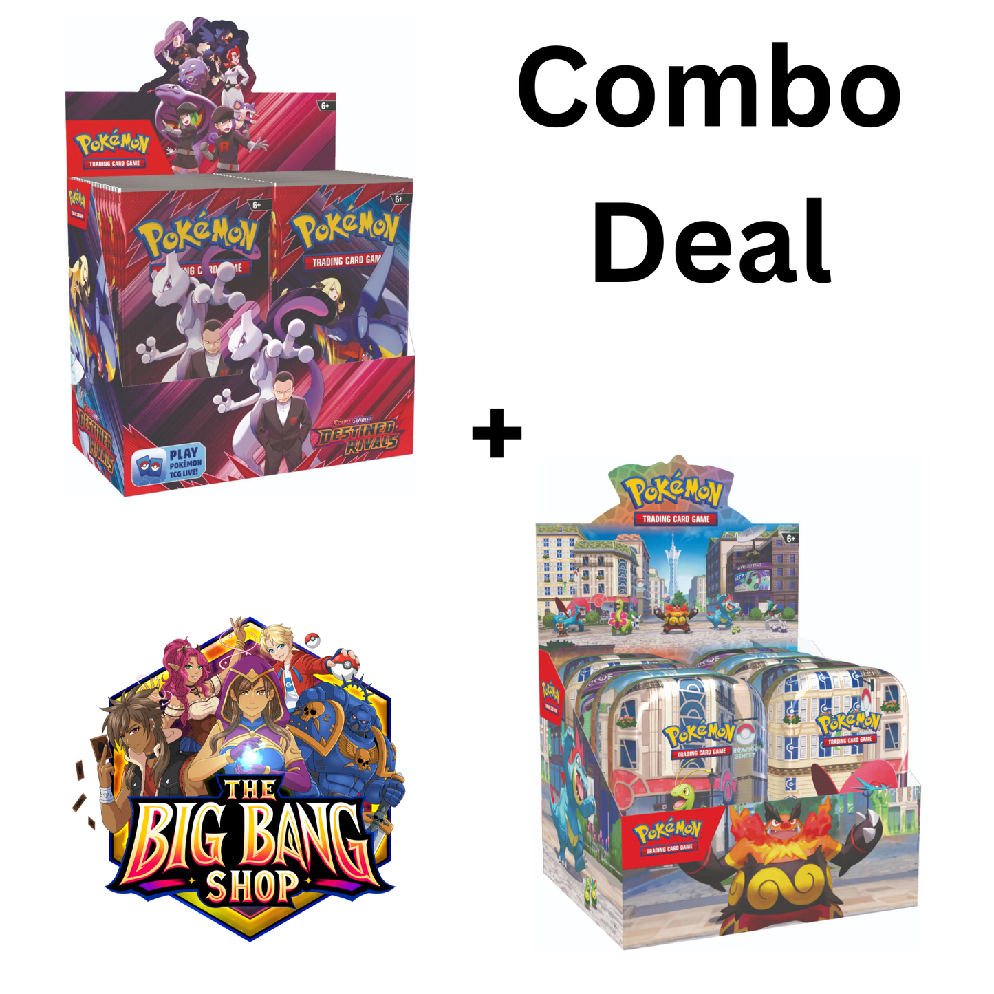 Pokémon TCG: Destined Rivals Booster Box + 10 Pokémon Lumiose City Mini Tins