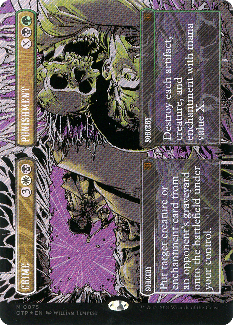 Crime // Punishment (Textured Foil) (OTP-075) - Breaking News (Borderless) Foil
