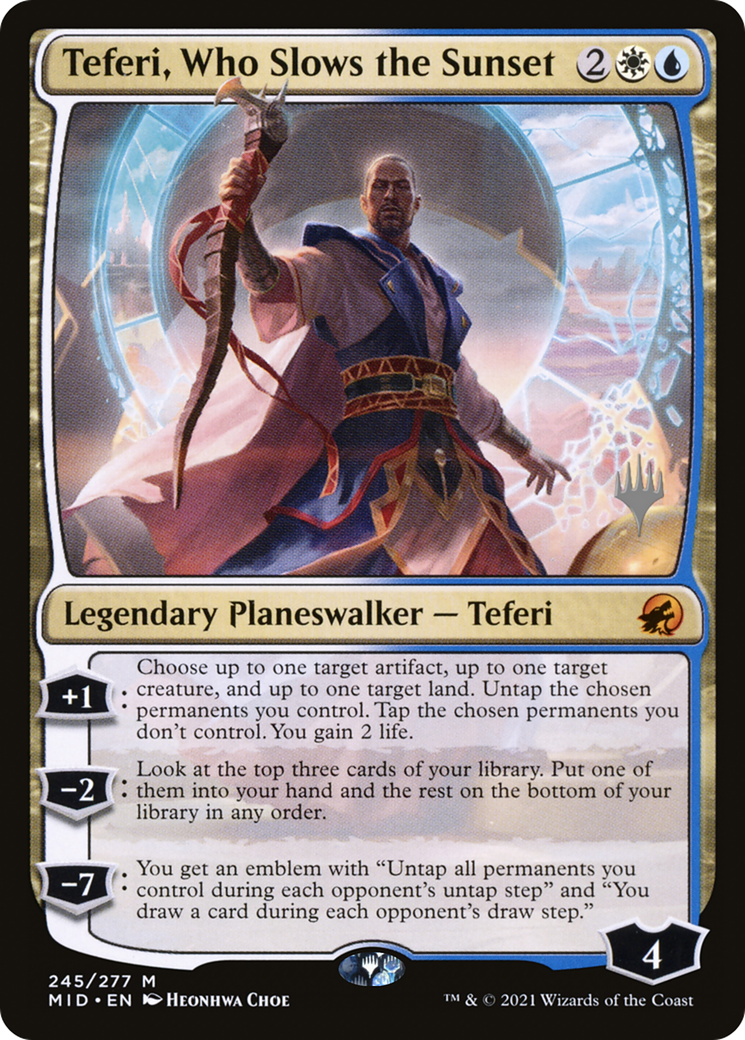 Teferi, Who Slows the Sunset (PPMID-245) - Innistrad: Midnight Hunt Promos Foil