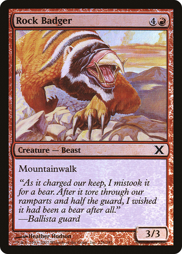 Rock Badger (10E-226★) - Tenth Edition Foil