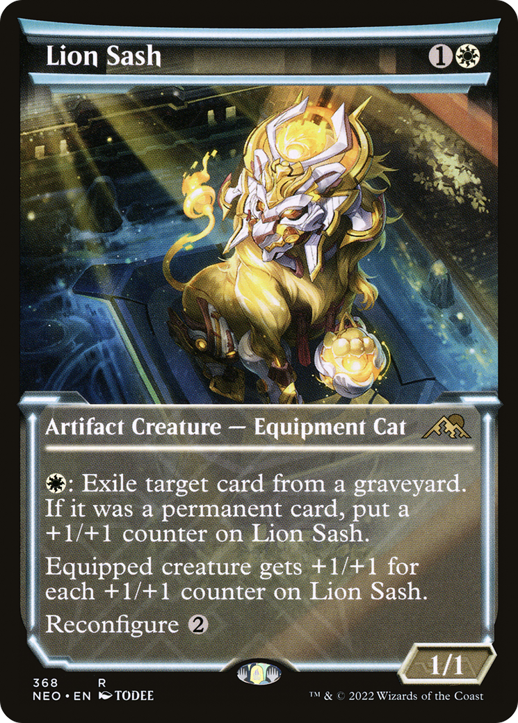Lion Sash (Showcase) (NEO-368) - Kamigawa: Neon Dynasty: (Showcase) Foil