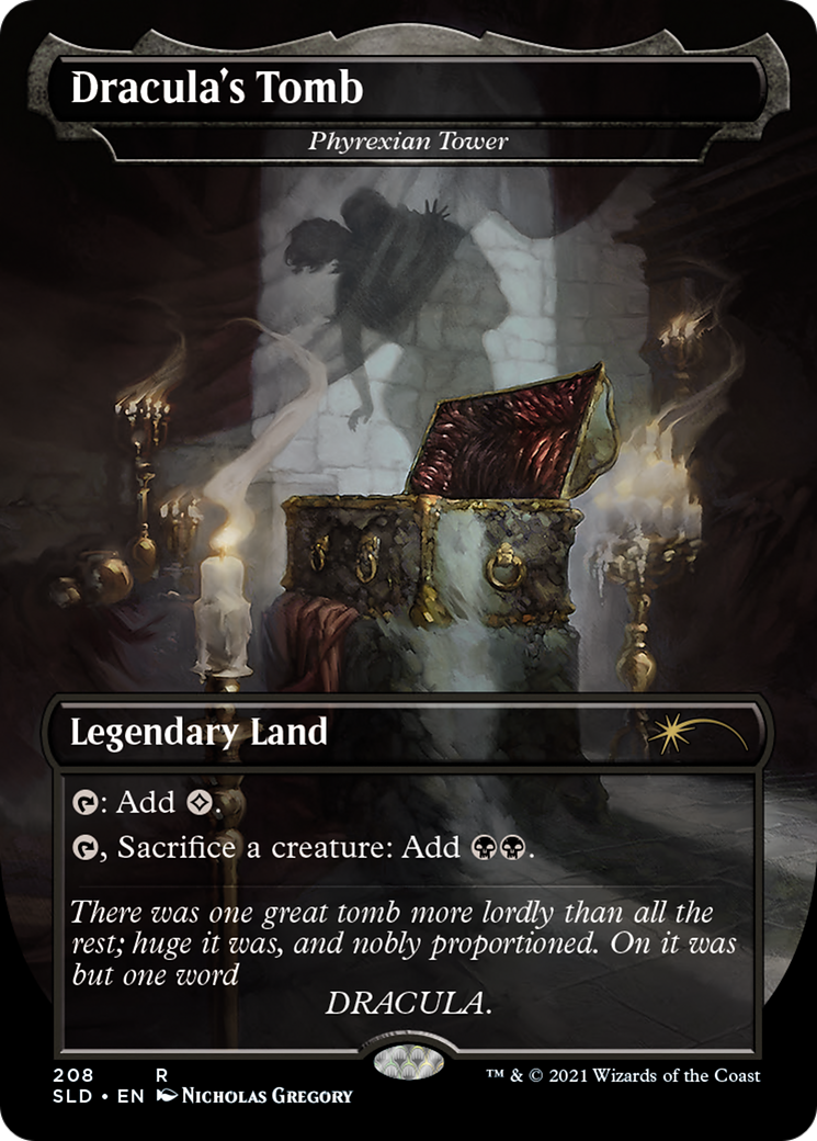 Dracula's Tomb - Phyrexian Tower (SLD-208) - Secret Lair Drop / Dracula's Tomb (Borderless) Foil