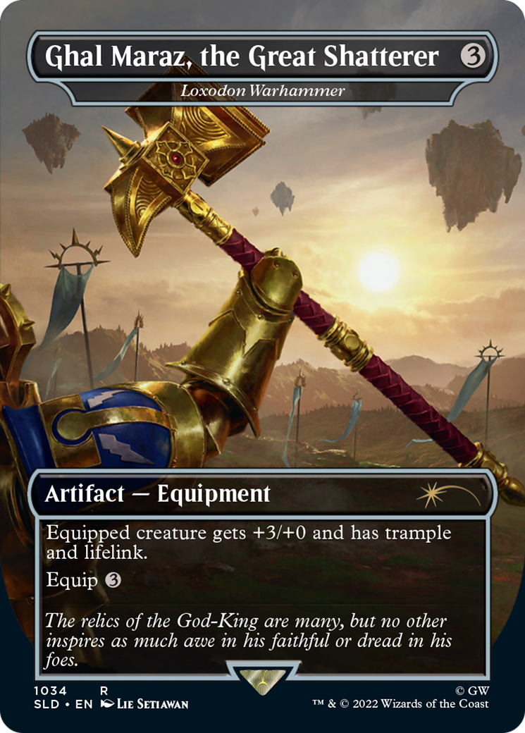 Ghal Maraz, the Great Shatterer - Loxodon Warhammer (Borderless) (SLD-1034) - Secret Lair Drop / Ghal Maraz, the Great Shatterer (Borderless)