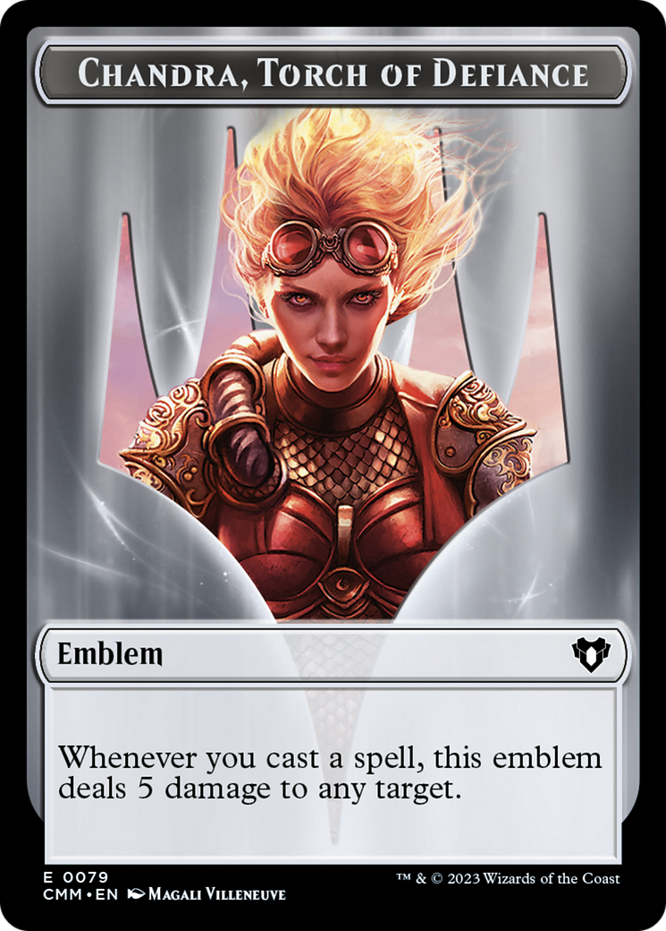 Chandra, Torch of Defiance Emblem (TCMM-079) - Commander Masters Tokens Foil