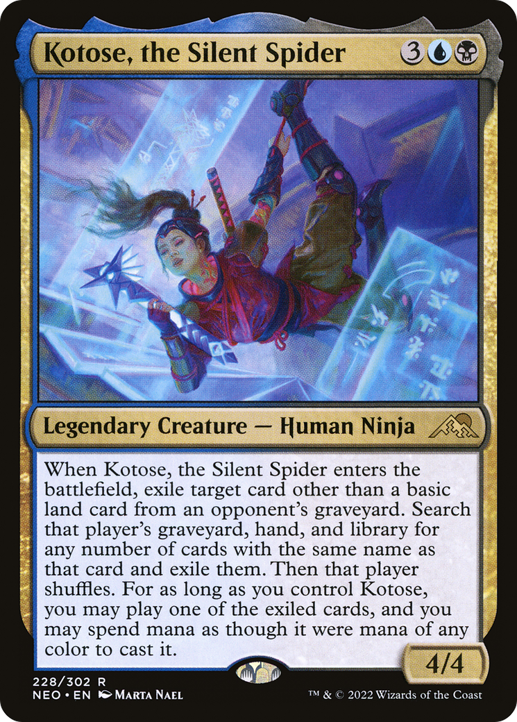 Kotose, the Silent Spider (NEO-228) - Kamigawa: Neon Dynasty Foil