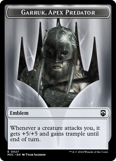 Garruk, Apex Predator Emblem (TM3C-027) - Modern Horizons 3 Commander Tokens Foil