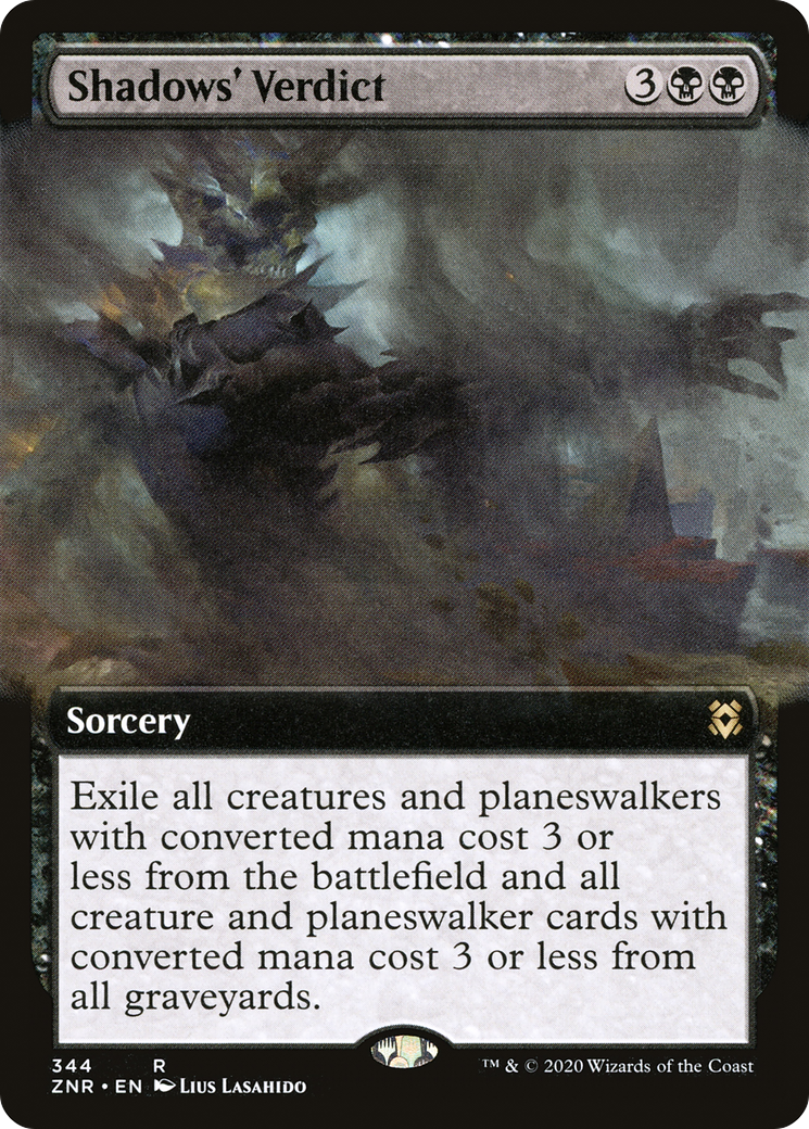 Shadows' Verdict (Extended Art) (ZNR-344) - Zendikar Rising: (Extended Art)