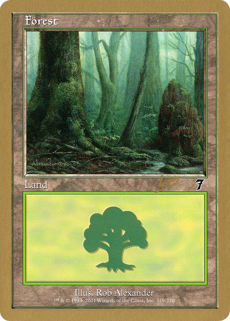 Forest (329) - 2002 Raphael Levy (7ED) (WCD-) - World Championship Decks 2002