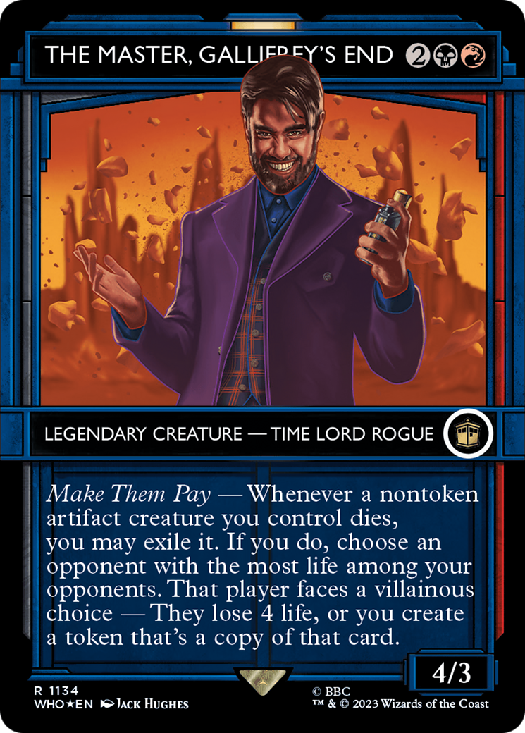 The Master, Gallifrey's End (Showcase) (Surge Foil) (WHO-1134) - Doctor Who: (Showcase) (Borderless) Foil
