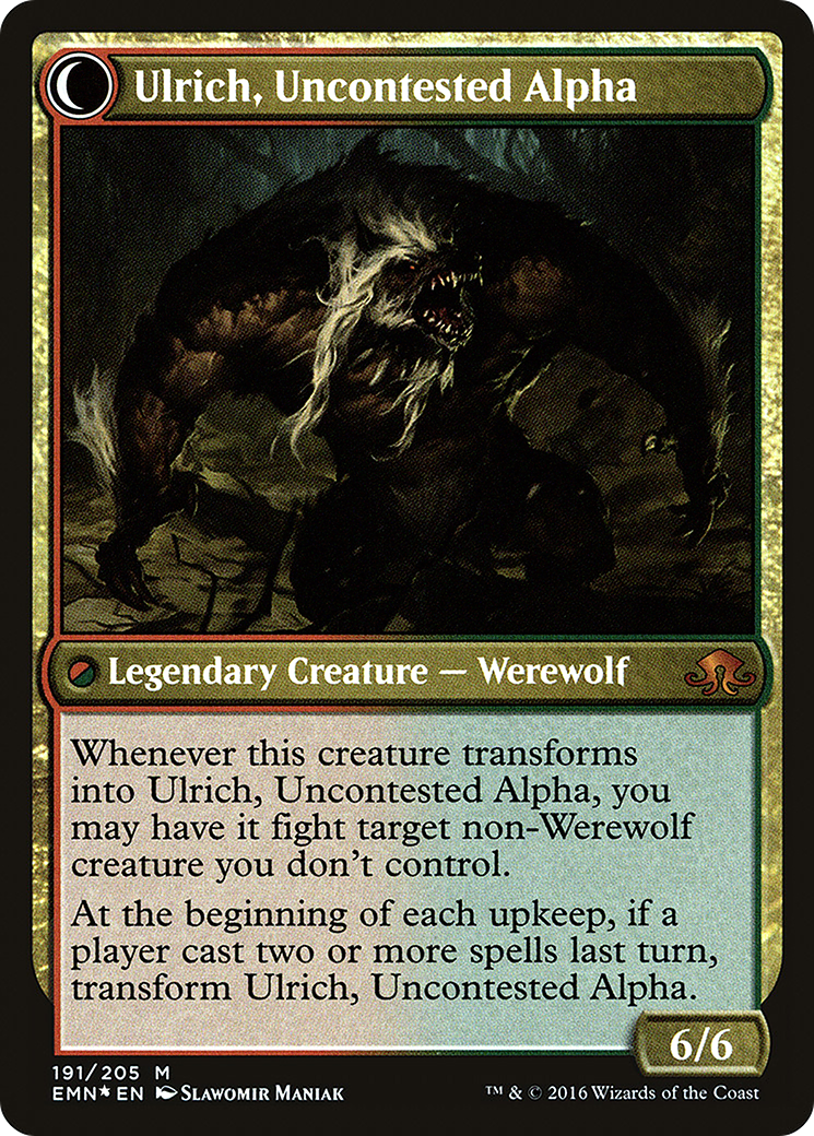 Ulrich of the Krallenhorde (PRE-191) - Eldritch Moon Promos: (Double Faced Transform) Foil