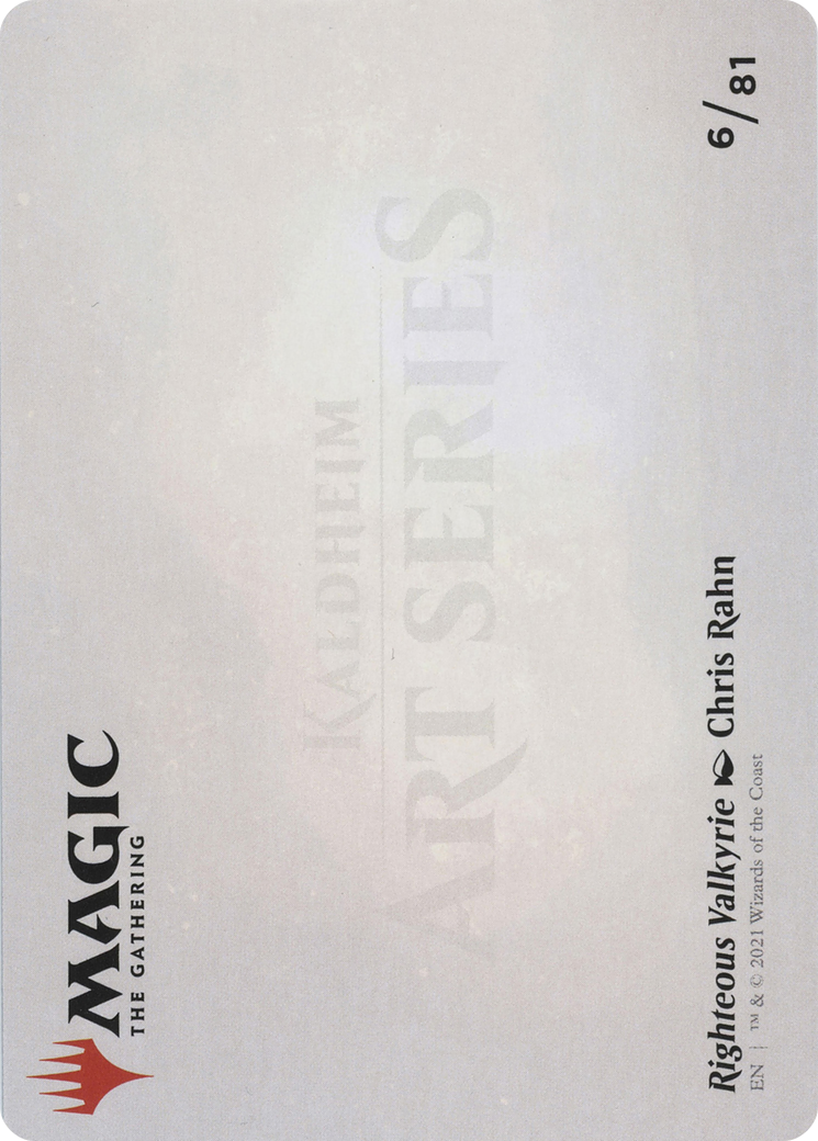 Righteous Valkyrie // Righteous Valkyrie (ASKHM-006) - Art Series: Kaldheim (Borderless)
