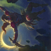 Nighthawk Scavenger // Nighthawk Scavenger (AZNR-058) - Zendikar Rising Art Series (Borderless) Foil