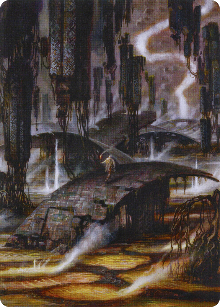 Grimclimb Pathway // Grimclimb Pathway (AZNR-024) - Zendikar Rising Art Series (Borderless) Foil