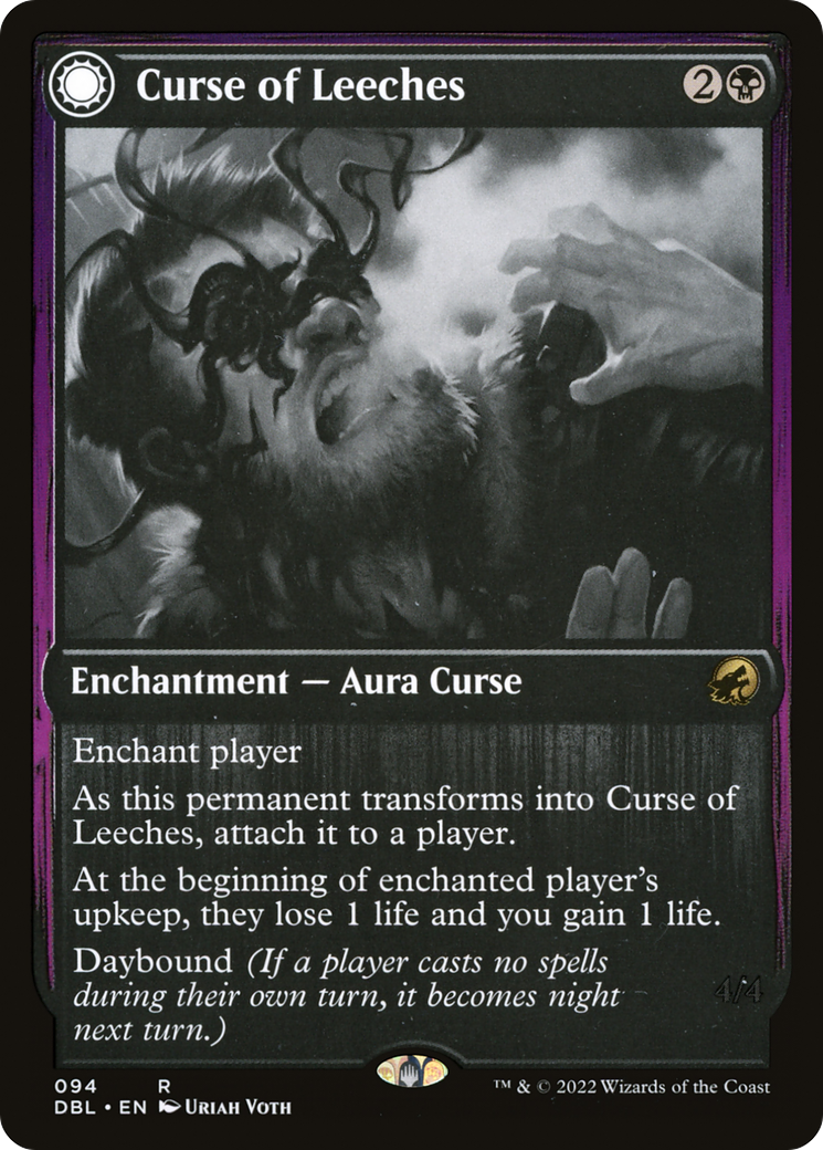 Curse of Leeches (DBL-094) - Innistrad: Double Feature: (Double Faced Transform) Foil