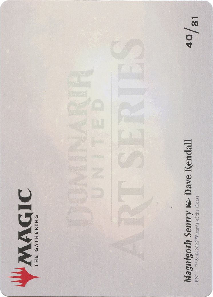 Magnigoth Sentry // Magnigoth Sentry (ADMU-040) - Dominaria United Art Series (Borderless) Foil