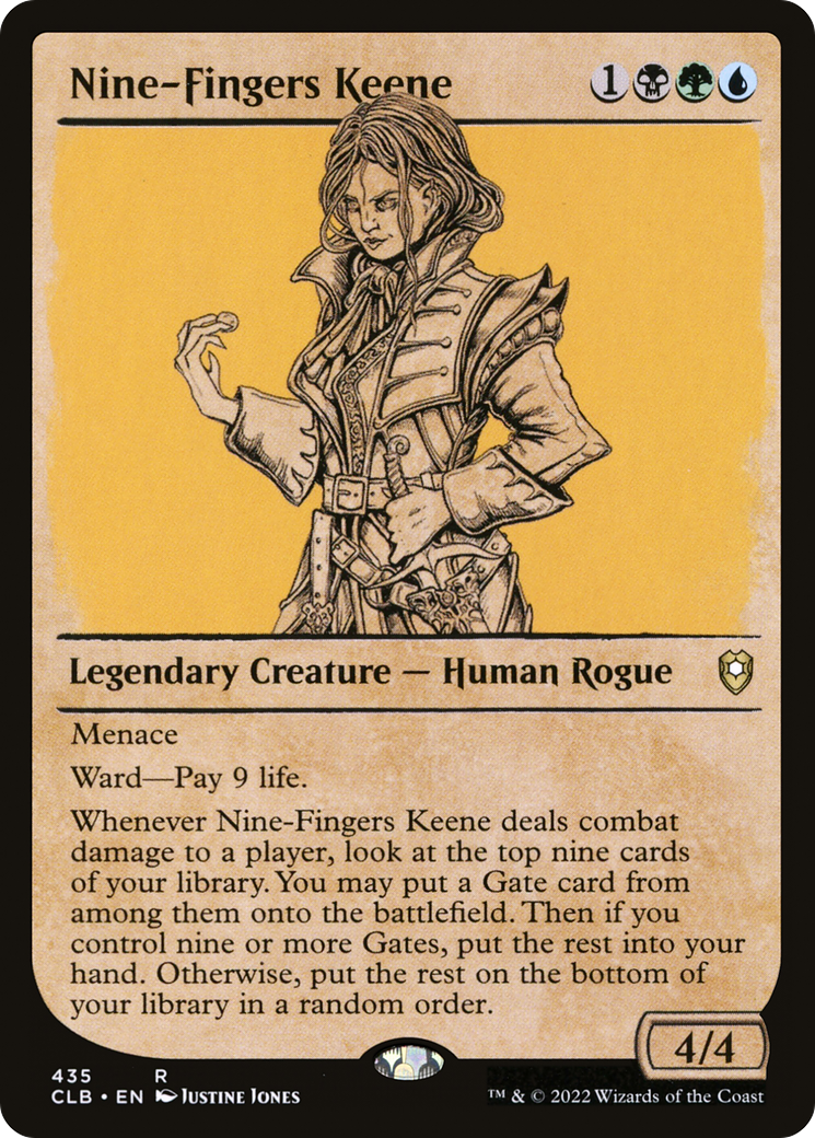 Nine-Fingers Keene (Showcase) (CLB-435) - Commander Legends: Battle for Baldur's Gate: (Showcase) Foil