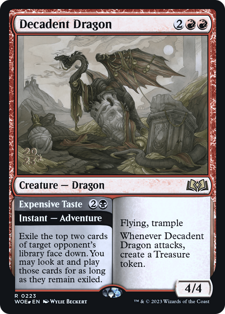 Decadent Dragon (PRE-223) - Wilds of Eldraine Promos Foil