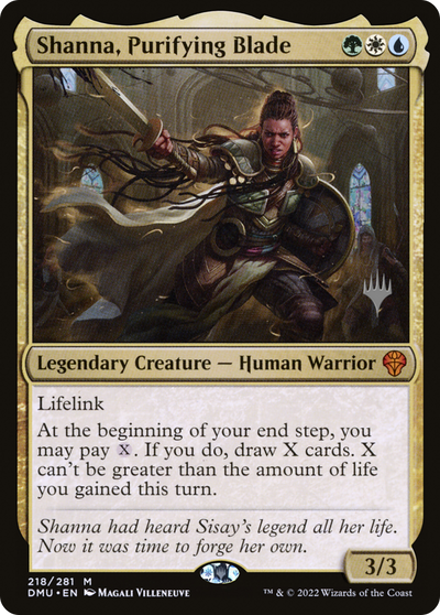 Shanna, Purifying Blade (PPDMU-218) - Dominaria United Promos Foil