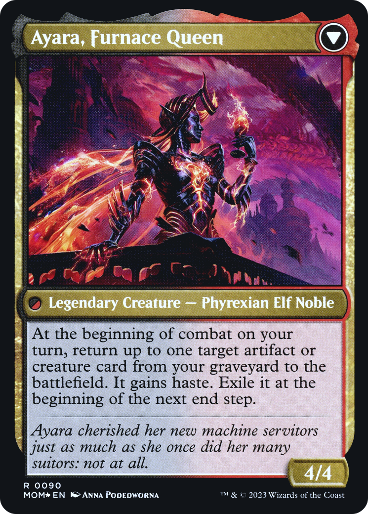 Ayara, Widow of the Realm (PRE-090) - March of the Machine Promos Foil
