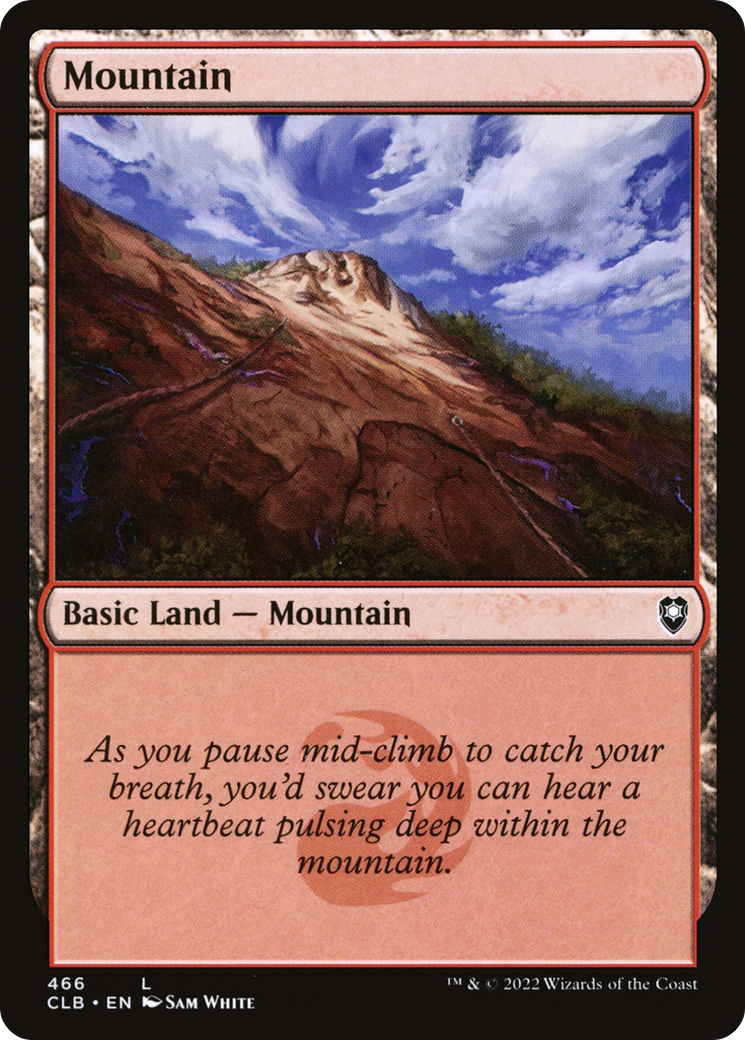 Mountain (466) (CLB-466) - Commander Legends: Battle for Baldur's Gate Foil