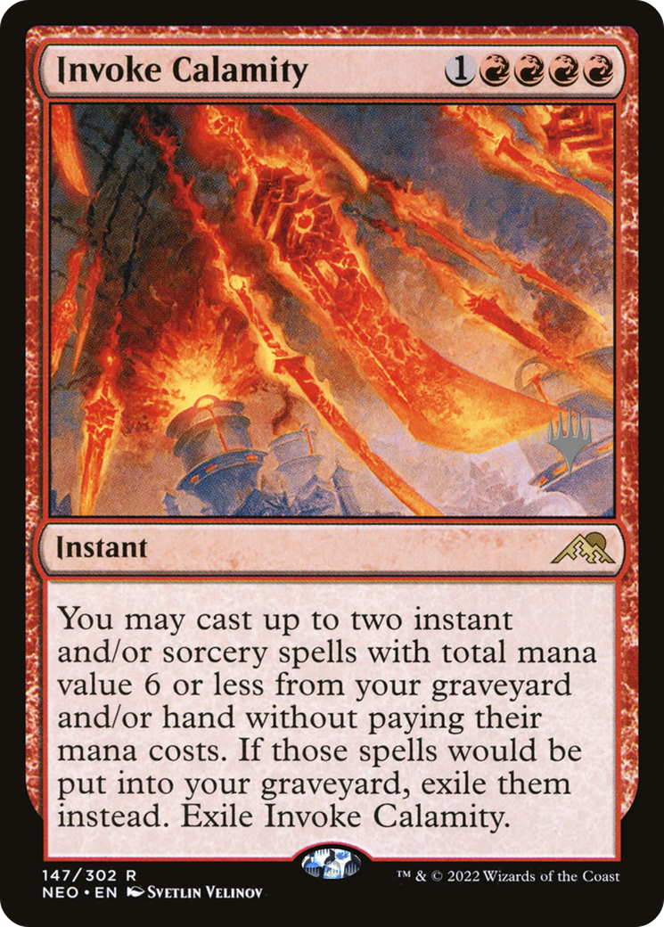 Invoke Calamity (PPNEO-147) - Kamigawa: Neon Dynasty Promos Foil