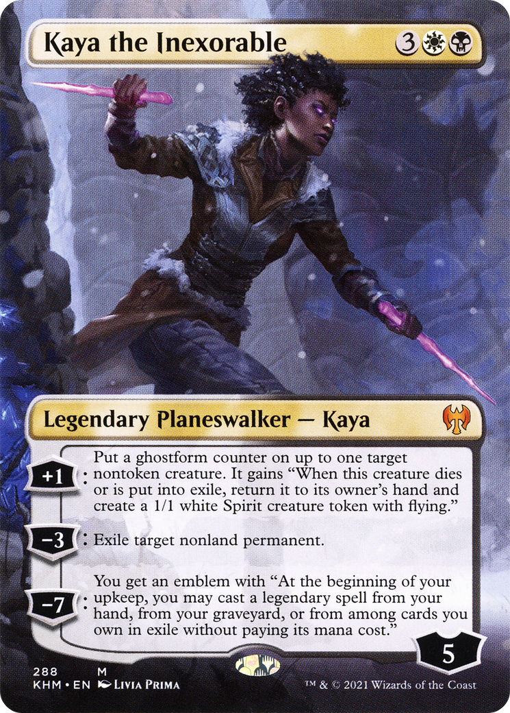 Kaya the Inexorable (Borderless) (KHM-288) - Kaldheim (Borderless)