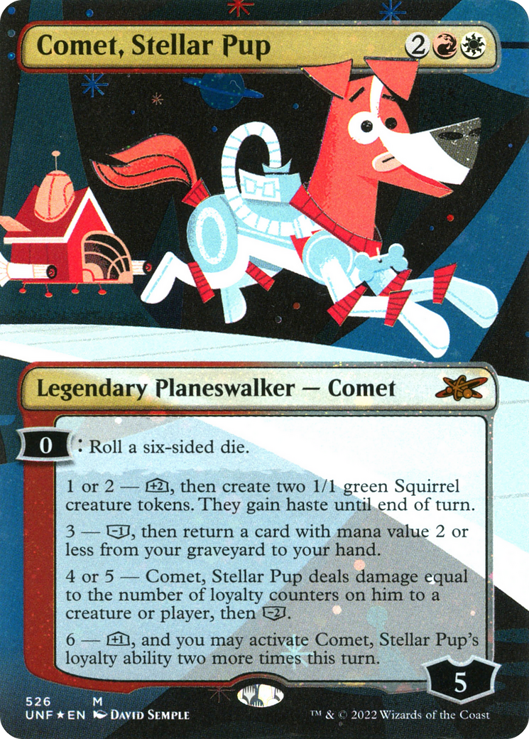 Comet, Stellar Pup (Borderless) (Galaxy Foil) (UNF-526) - Unfinity (Borderless) Foil