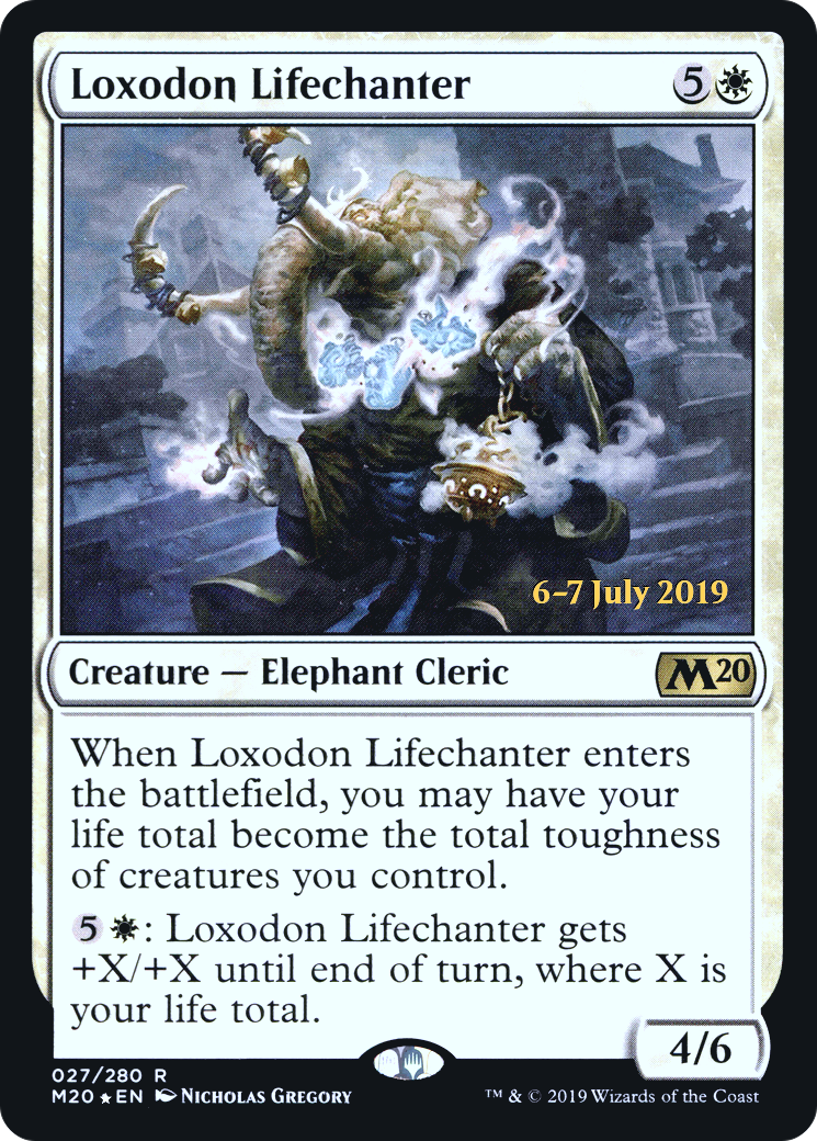 Loxodon Lifechanter (PRE-027) - Core Set 2020 Promos Foil