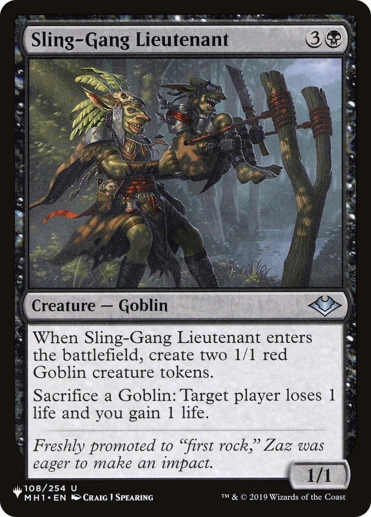 Sling-Gang Lieutenant (LIST-108/254) - The List
