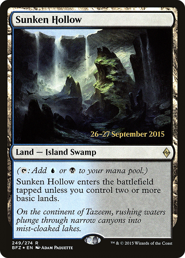 Sunken Hollow (PRE-249) - Battle for Zendikar Promos Foil