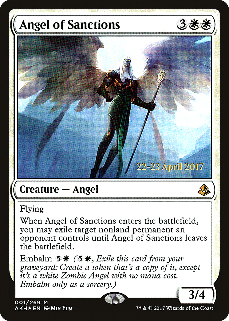 Angel of Sanctions (PRE-001) - Amonkhet Promos Foil