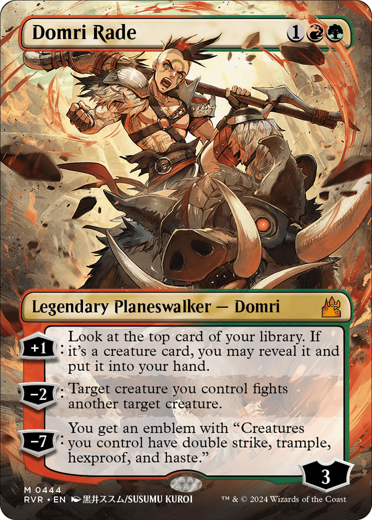 Domri Rade (Anime Borderless) (RVR-444) - Ravnica Remastered (Borderless)