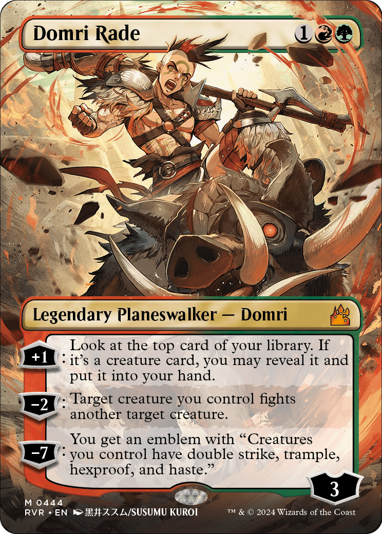 Domri Rade (Anime Borderless) (RVR-444) - Ravnica Remastered (Borderless)