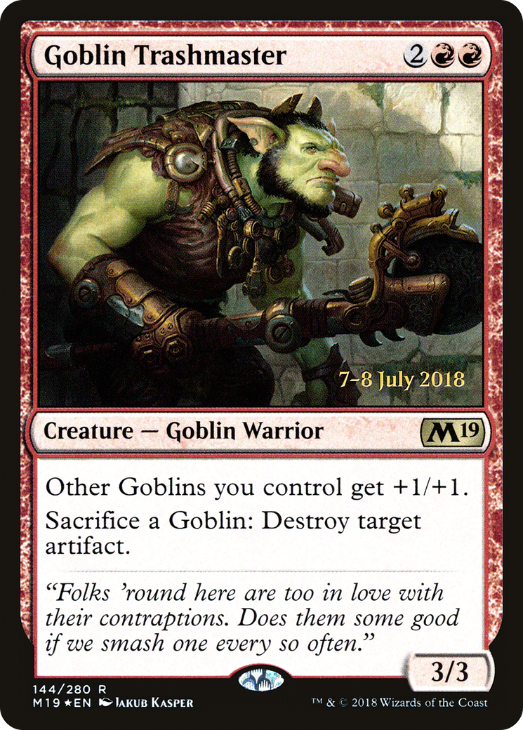 Goblin Trashmaster (PRE-144) - Core Set 2019 Promos Foil
