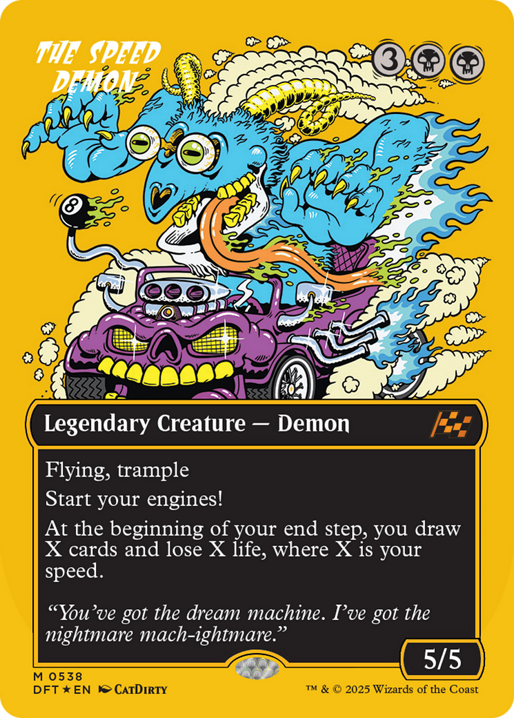 The Speed Demon (Borderless) (First-Place Foil) (DFT-538) - Aetherdrift (Borderless) Foil