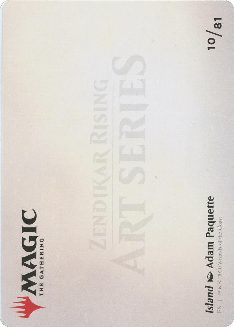 Island // Island (AZNR-010) - Zendikar Rising Art Series (Borderless)
