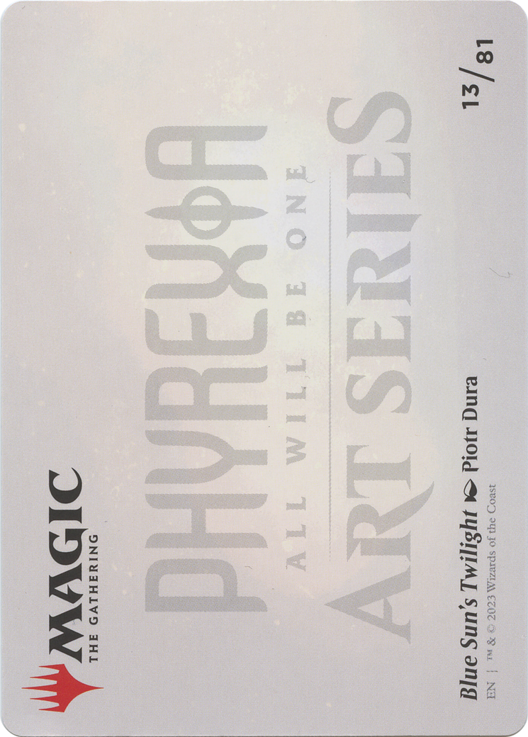 Blue Sun's Twilight // Blue Sun's Twilight (AONE-013) - Phyrexia: All Will Be One Art Series (Borderless) Foil