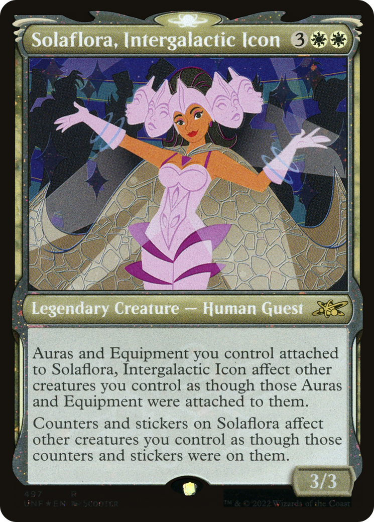 Solaflora, Intergalactic Icon (Showcase) (Galaxy Foil) (UNF-497) - Unfinity: (Showcase) Foil