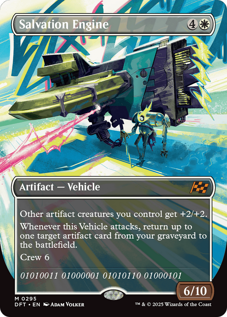 Salvation Engine (Borderless) (DFT-295) - Aetherdrift (Borderless) Foil