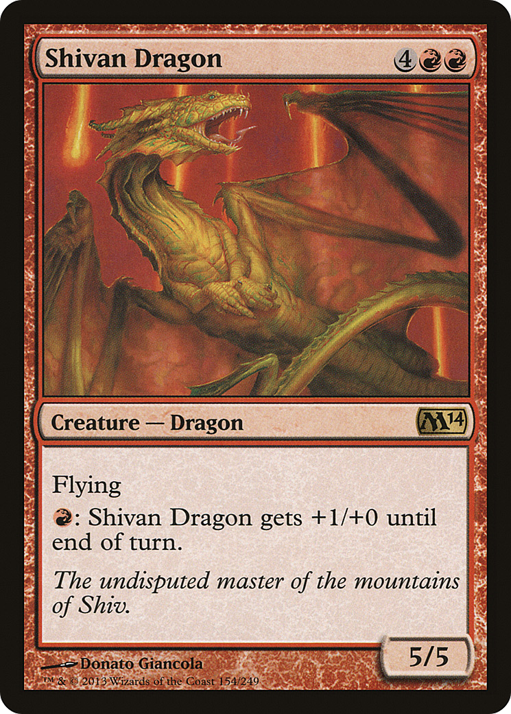 Shivan Dragon (M14-154) - Magic 2014 Foil